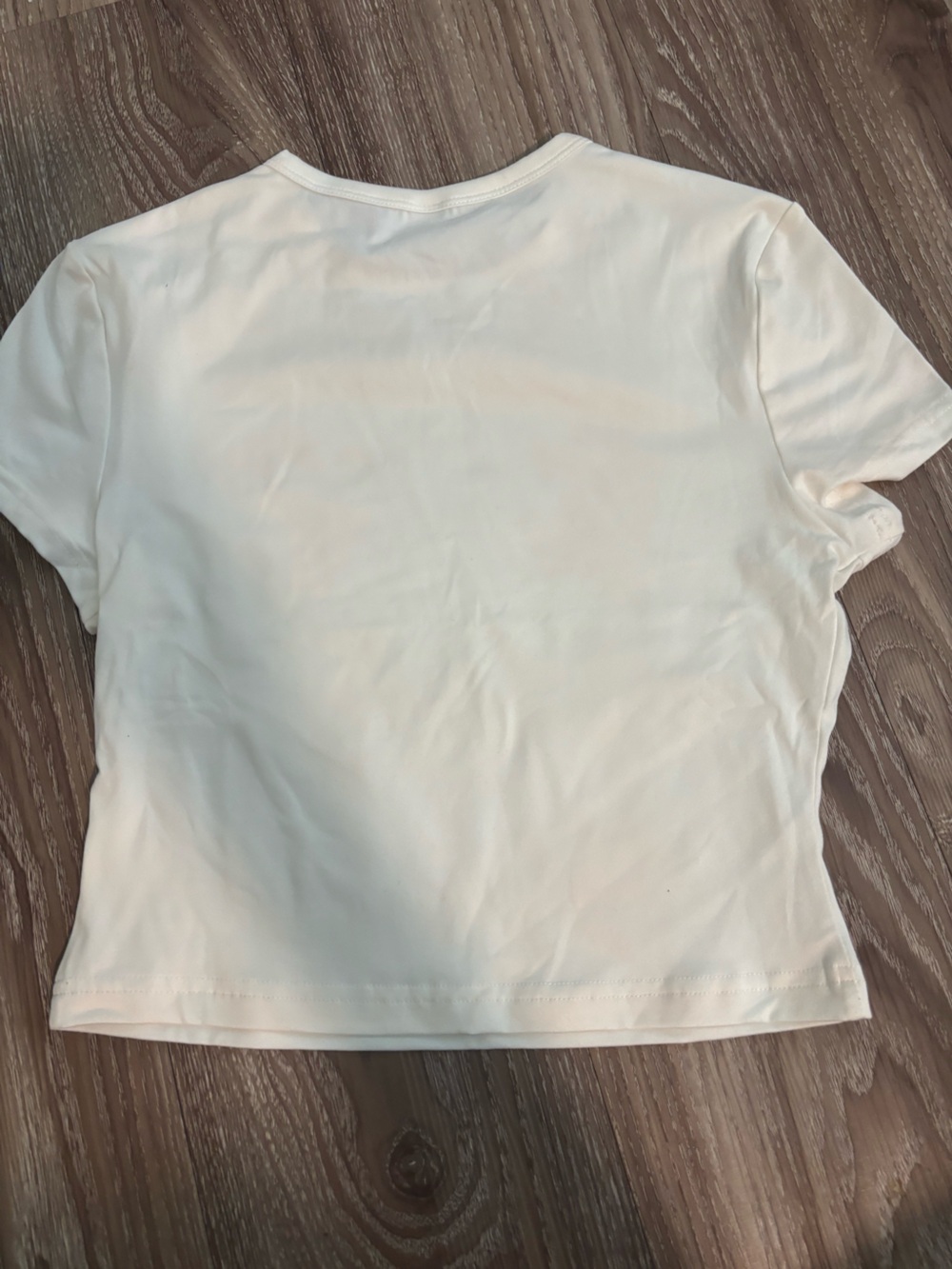 Women's White Short Sleeve Lounge Tee - Picture 2 of 2